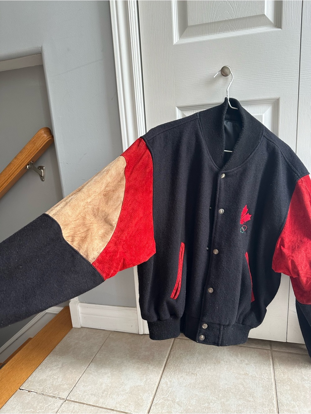 Vintage Team Canada Olympics Varsity Jacket Cocoa Valley Large - Picture 7 of 8